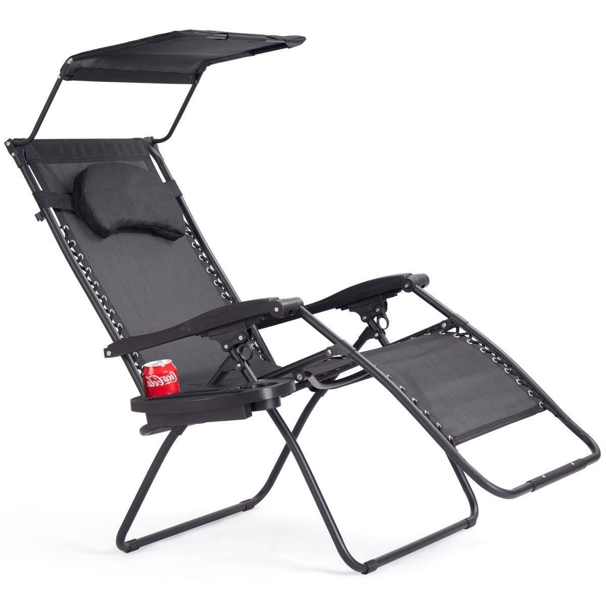 Folding Recliner Lounge Chair with Cup Holder V8489