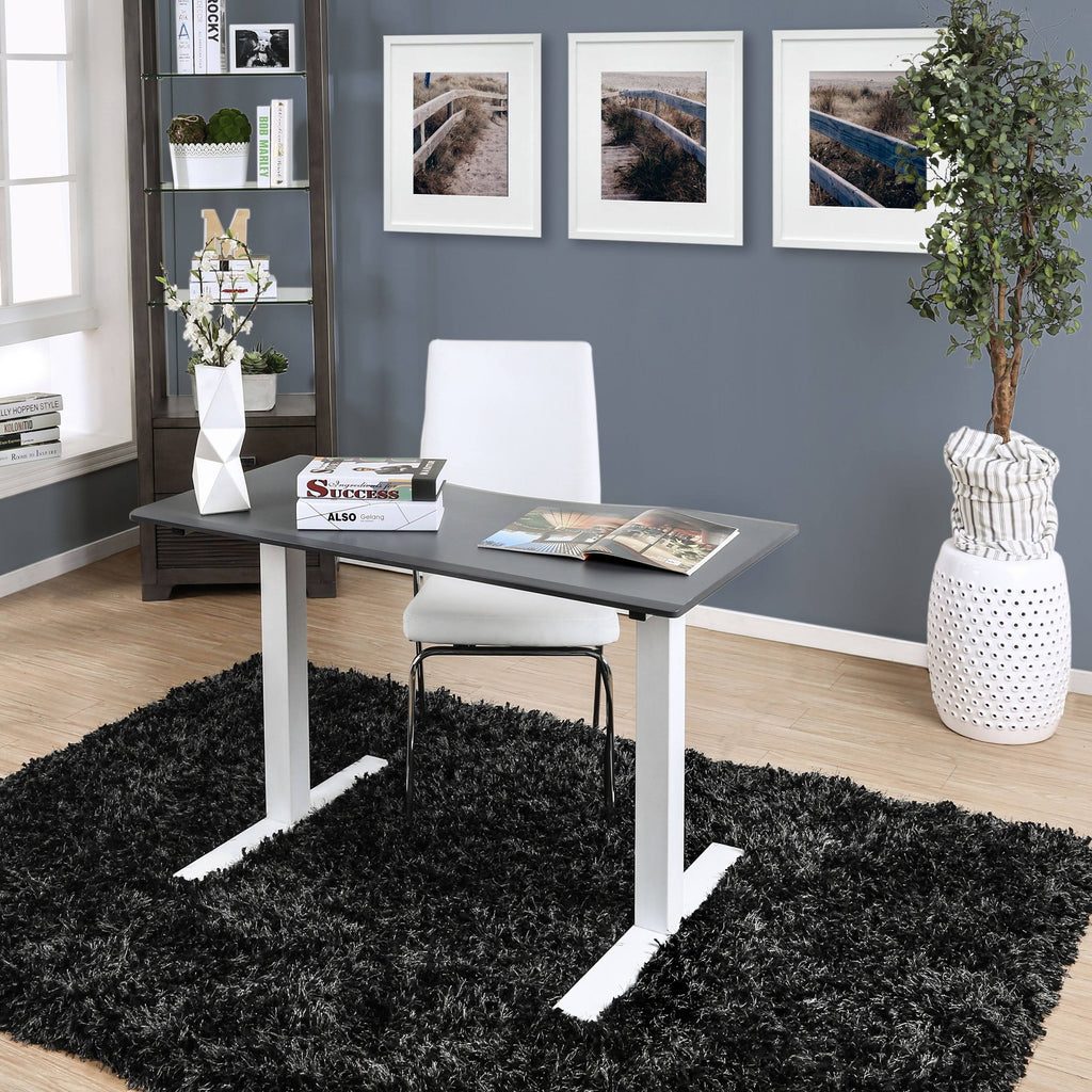 Height Adjustable Desk with USB Power Outlet Grey K872392