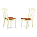 Cream Cherry Wood Dining Chairs Set of 2 C3261