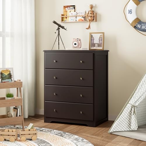 White 4 Drawer Wood Dresser C718