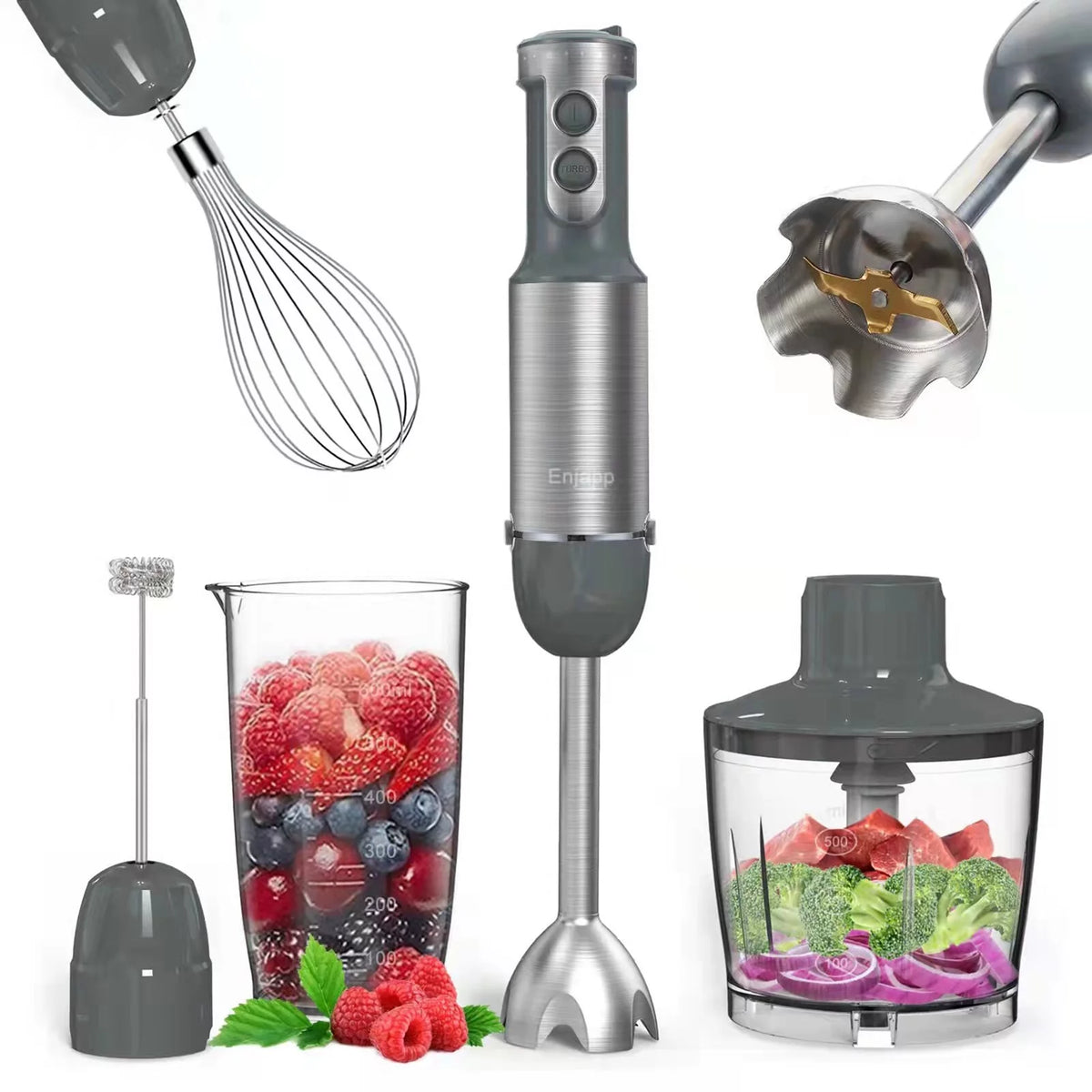 5-in-1 Hand Blender Stick Blender with Adjustable Speeds L985