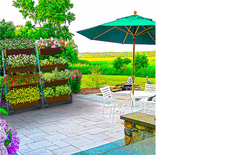 4-Bin 4ft Vertical Garden Grey E34186