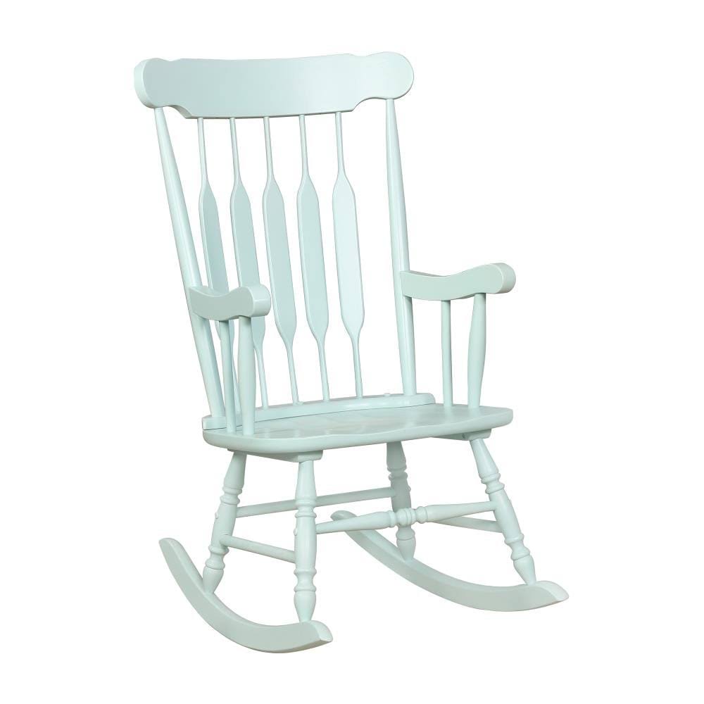 Blue Slatted Backrest Rocking Chair U2567