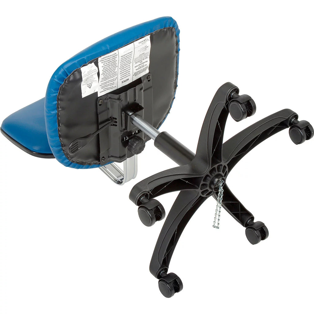 Royal Blue Vinyl Armless Mid Back Chair E1313