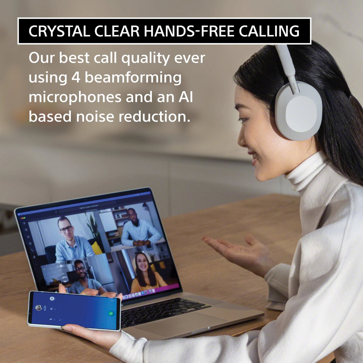 Black Wireless Noise Canceling Headphones A756699
