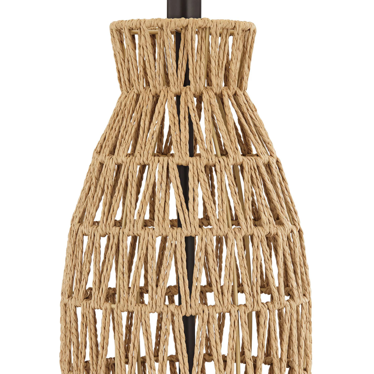 Set of 2 29" Tall Natural Rattan Wicker Table Lamps N91063