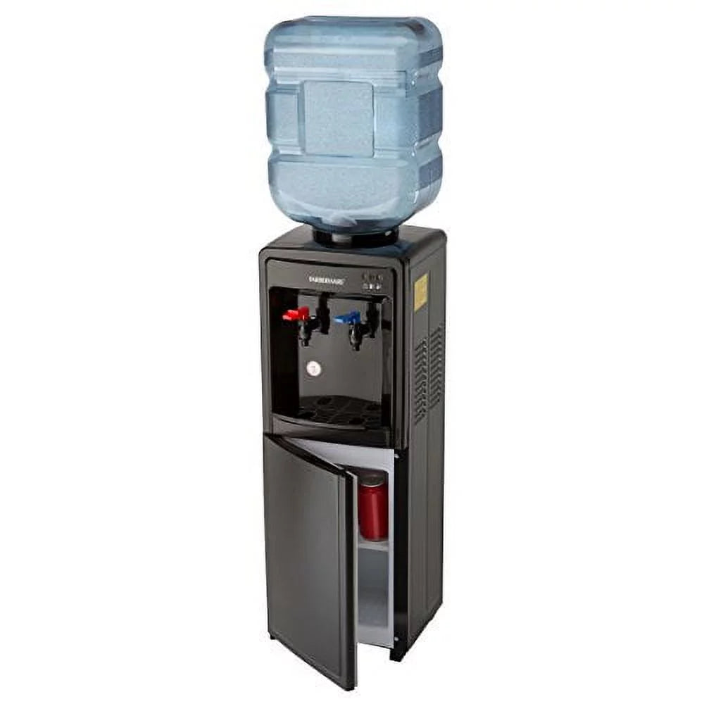 Black Freestanding Hot and Cold Water Cooler Dispenser P906519