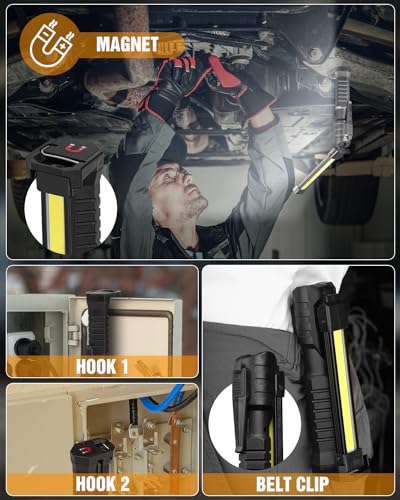 Rechargeable Magnetic Foldable LED Work Light 800 Lumens F46076