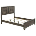 King Size Bed with V Shaped Panel Pine Gray Oak J45828