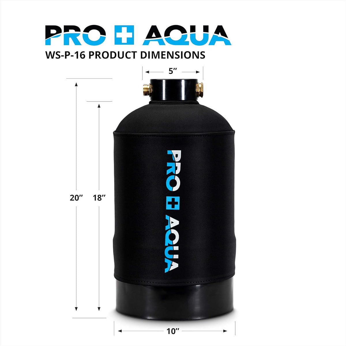 Portable RV Water Softener 16,000 Grain High Flow 3/4 GH Ports C46394