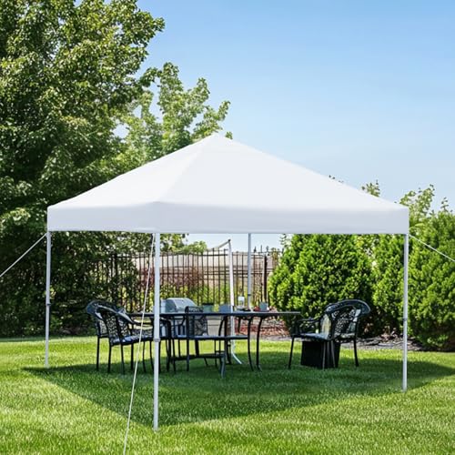 10 x 10 Pop Up Canopy Tent with Wheeled Carry Bag, Blue W69511