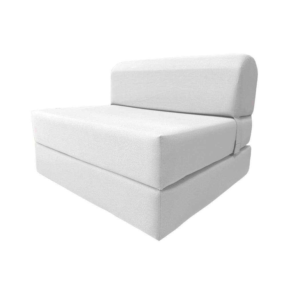 White Folding Sleeper Chair Foam Bed U933487