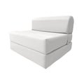 White Folding Sleeper Chair Foam Bed U933487