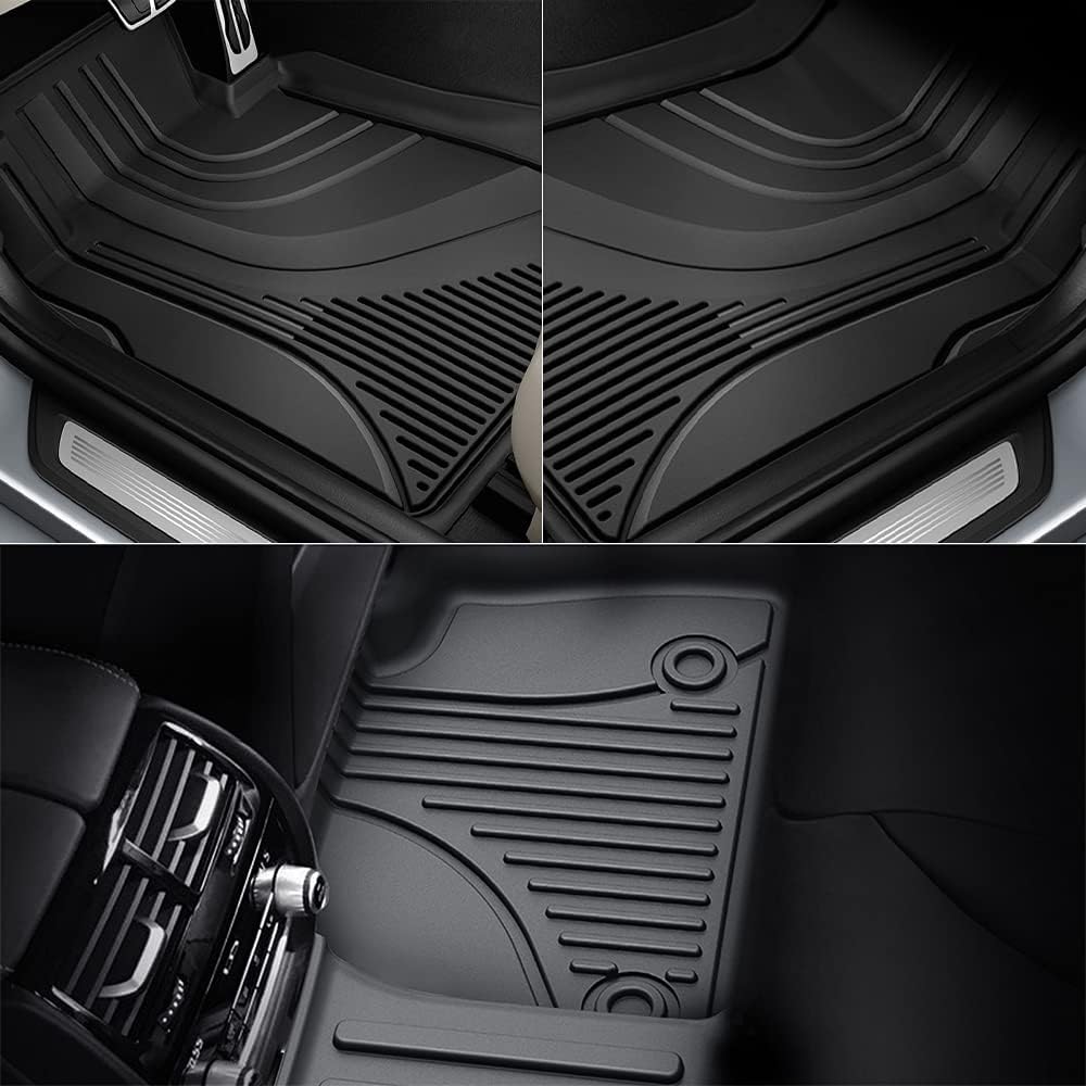 Black TPE Car Floor Mats Full Set X349