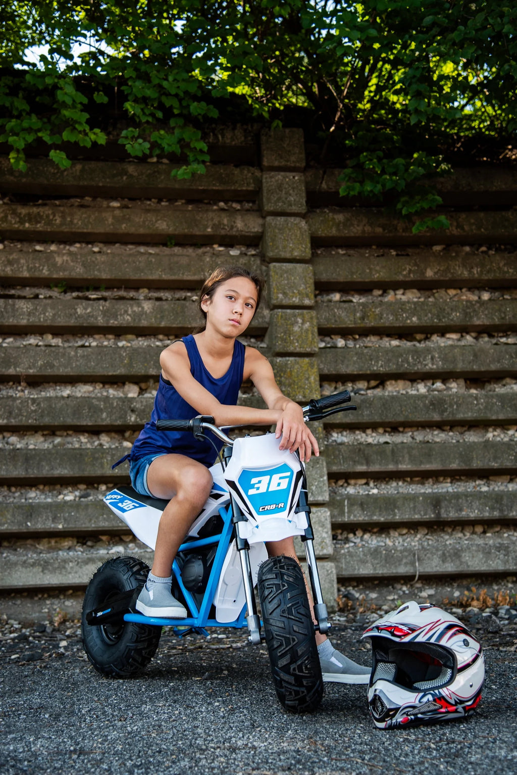 White Electric Mini Bike S515
