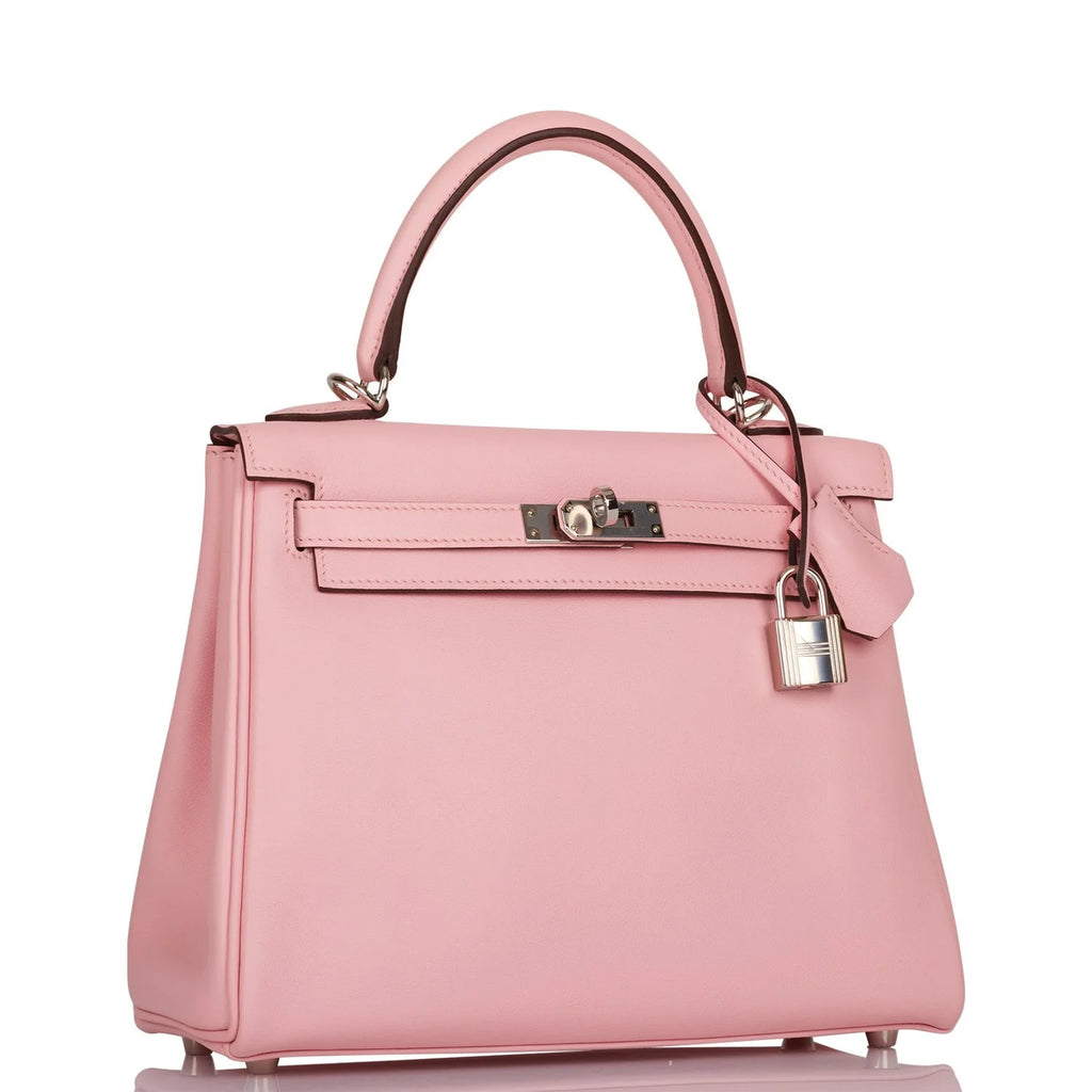 Rose Sakura Swift Palladium Hardware Handbag M234001