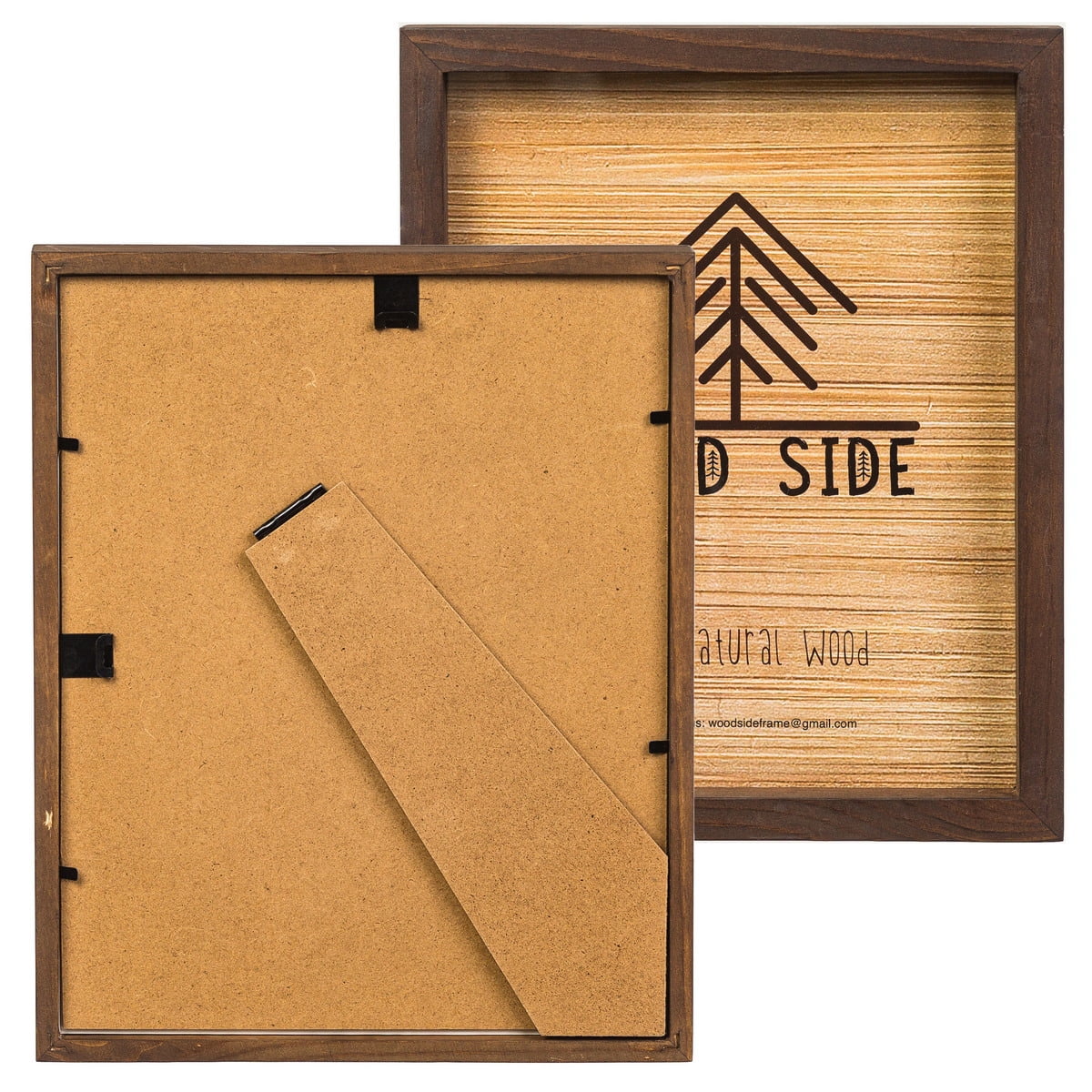 Brown Wooden Picture Frames 8x10 Set of 2 Y3698