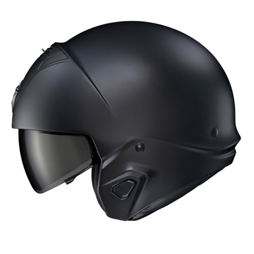 Matte Black 3/4 Motorcycle Helmet L46858