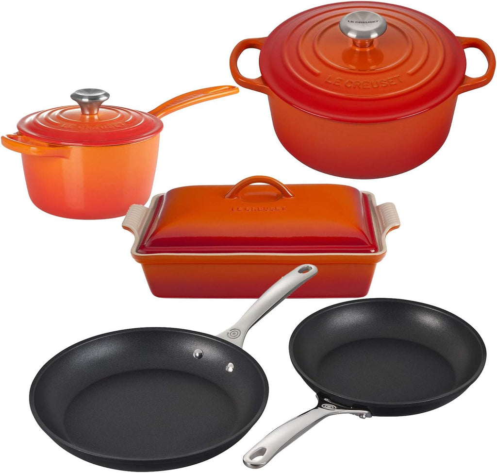 Enameled Cast Iron and Nonstick Cookware Set J625