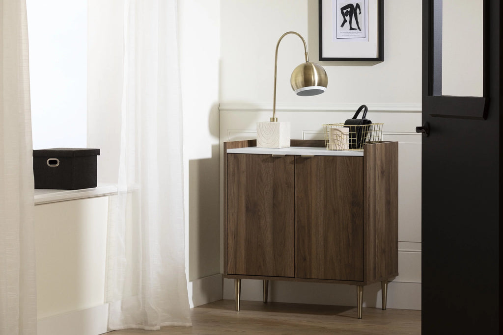 Natural Walnut Storage Cabinet B298274