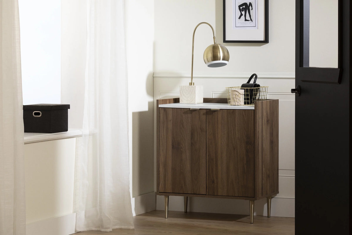 Natural Walnut Storage Cabinet B298274