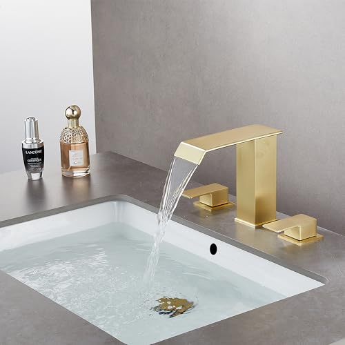 White Gold Single Handle Vessel Sink Faucet with Pop Up Drain S8708