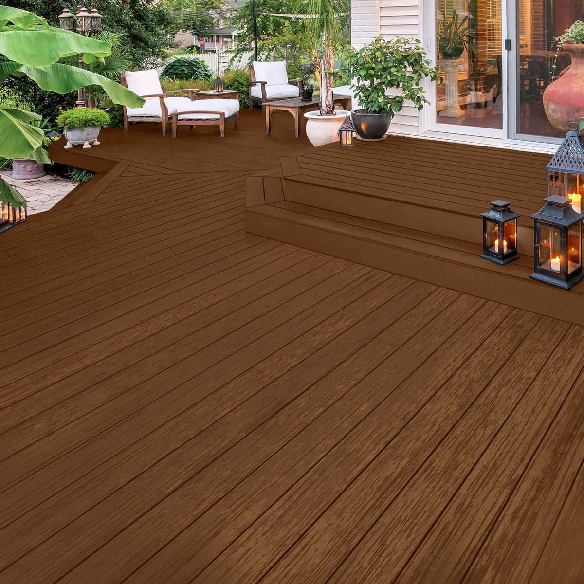 5 gal. Teak Semi-Transparent Exterior Stain and Sealer U407432
