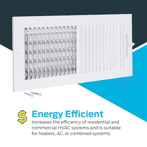 10 x 4 Inch White Steel Air Vent Cover Q811