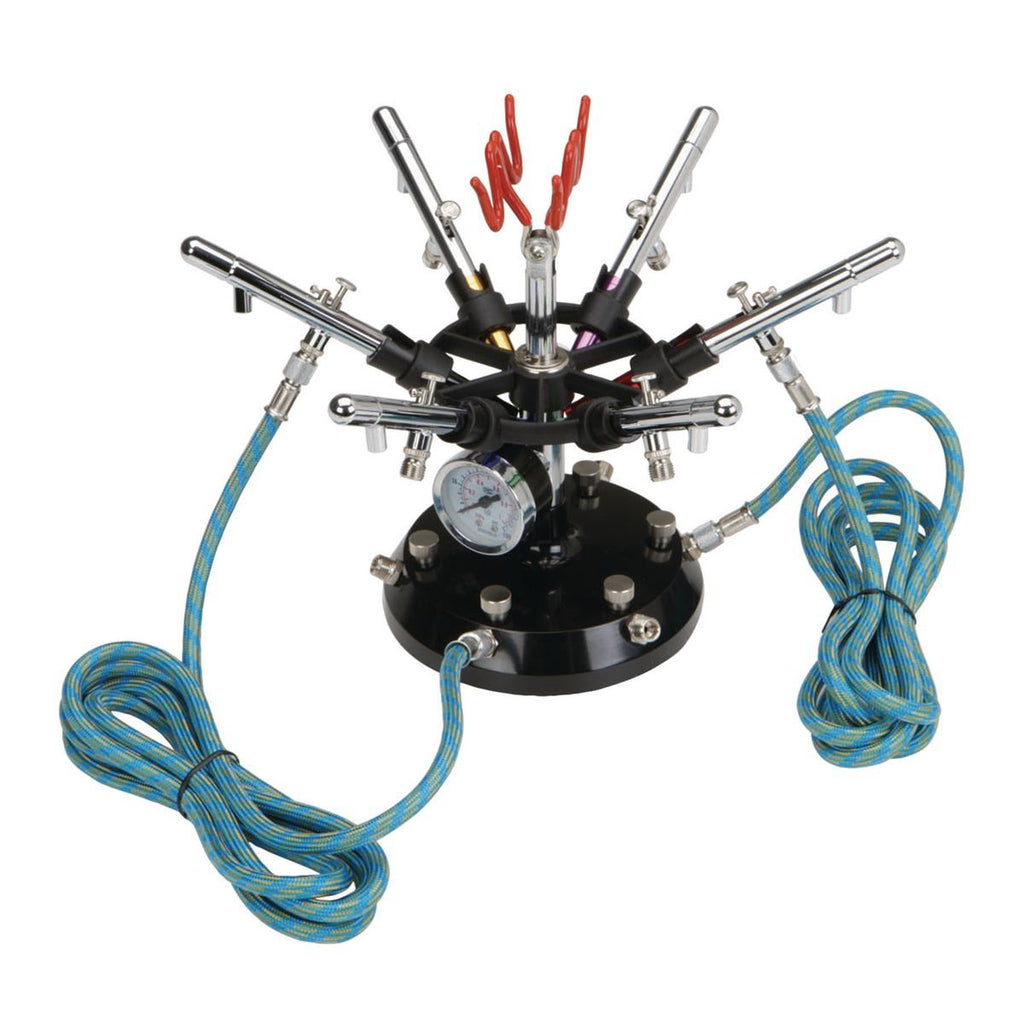 6-Color Airbrush Kit with Holder, 16 Piece V458