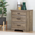 French Country Nightstand With Charging Station And Drawers S677