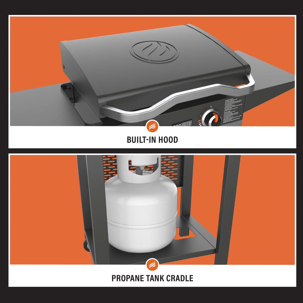 2 Burner Propane Griddle with Hood O313