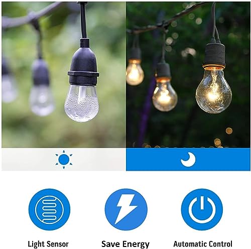 Outdoor Light Sensor Timer, 2 Grounded Outlets, 15A 1/2HP G45439