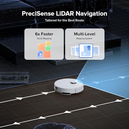 Robot Vacuum and Mop Cleaner, 5500Pa Suction, Lidar Navigation D187