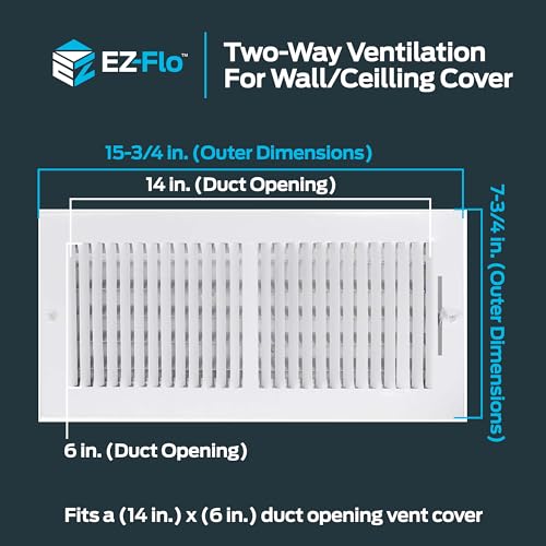 10 x 4 Inch White Steel Air Vent Cover Q811