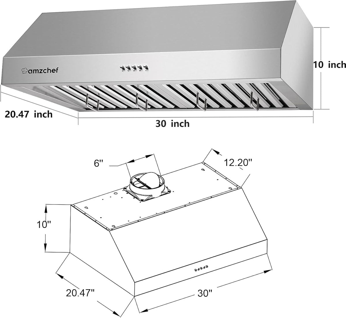 30 inch 700CFM Stainless Steel Under Cabinet Range Hood H21920