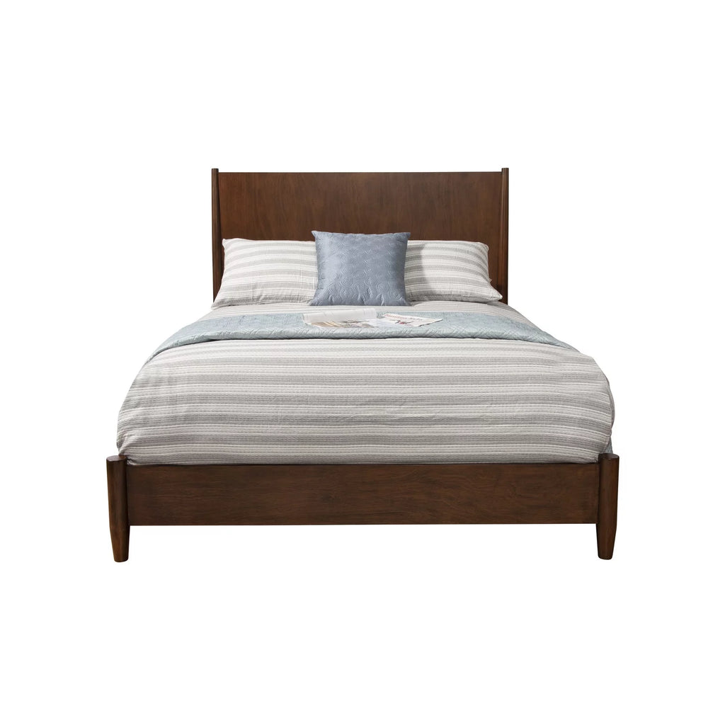 Gray Wood California King Panel Bed T1897
