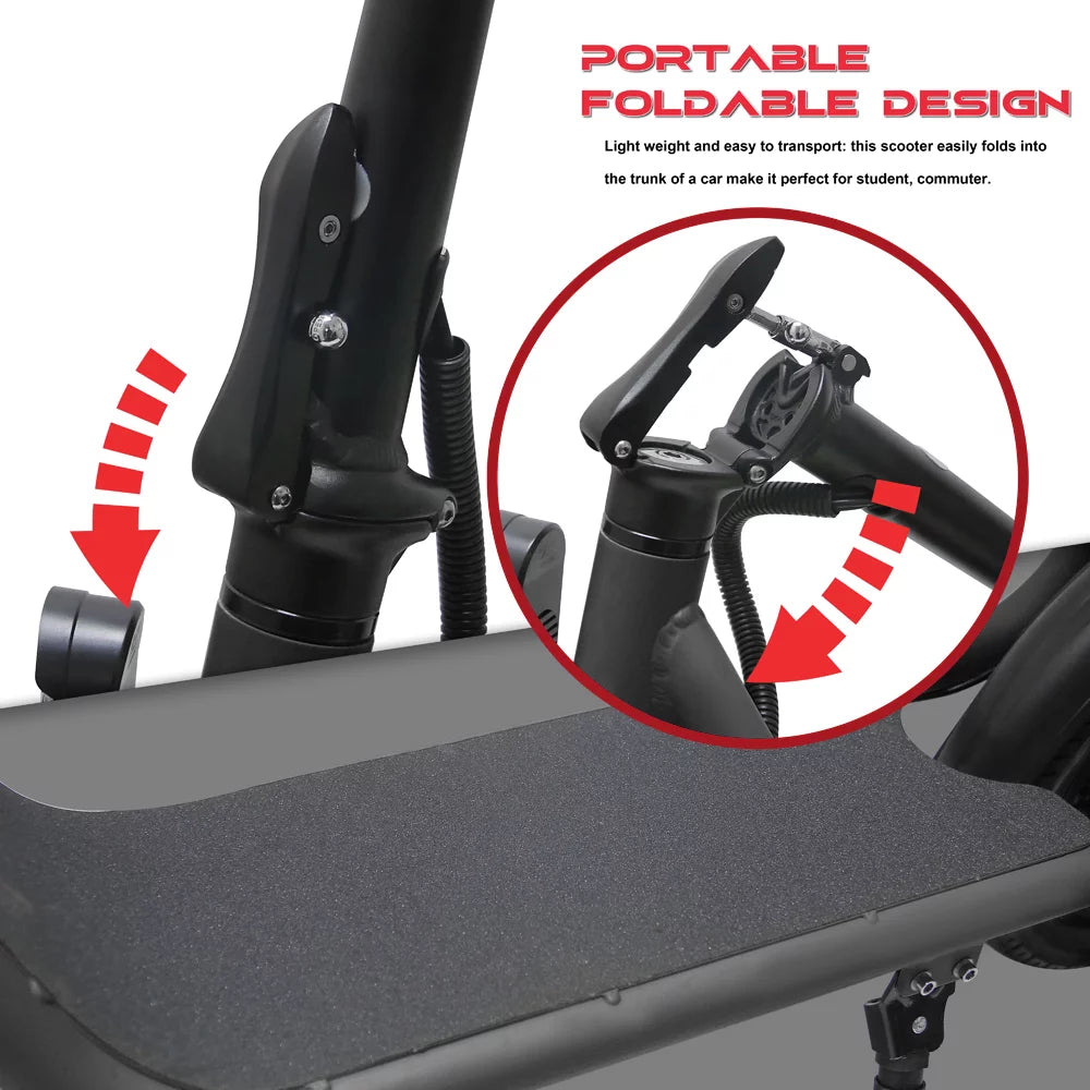 Foldable Electric Scooter with Seat and Carry Basket R527