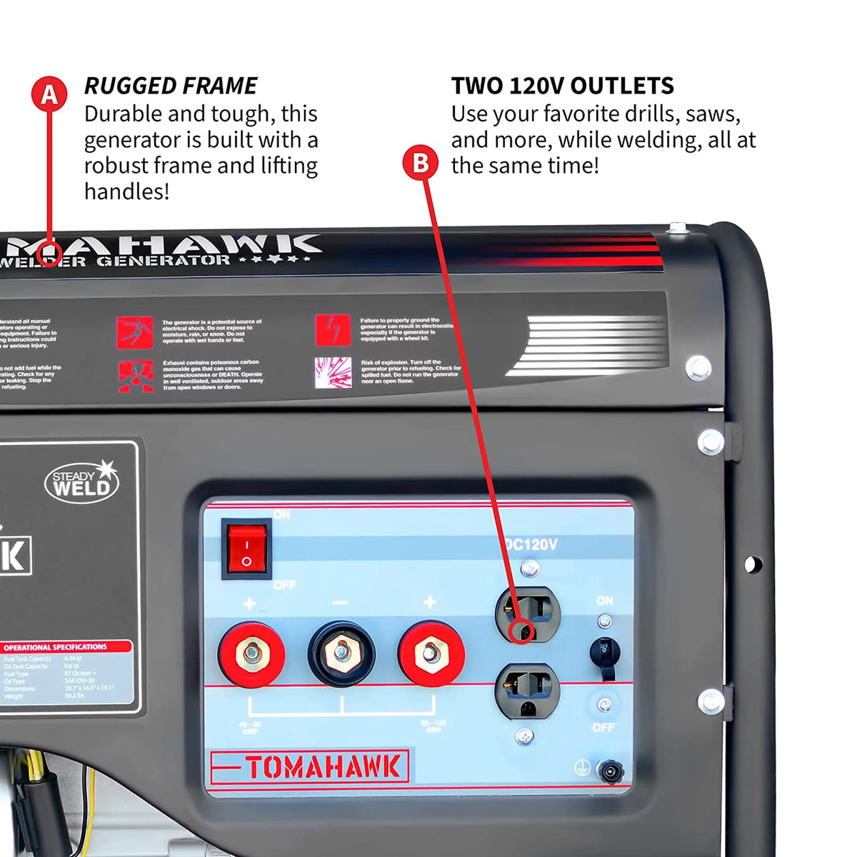 120 Amp Welder with 2,200W Generator G72642