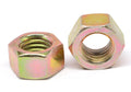 1/4x22-20 Coarse Thread Hex Nut Low Carbon Steel Yellow Zinc Plated G66674