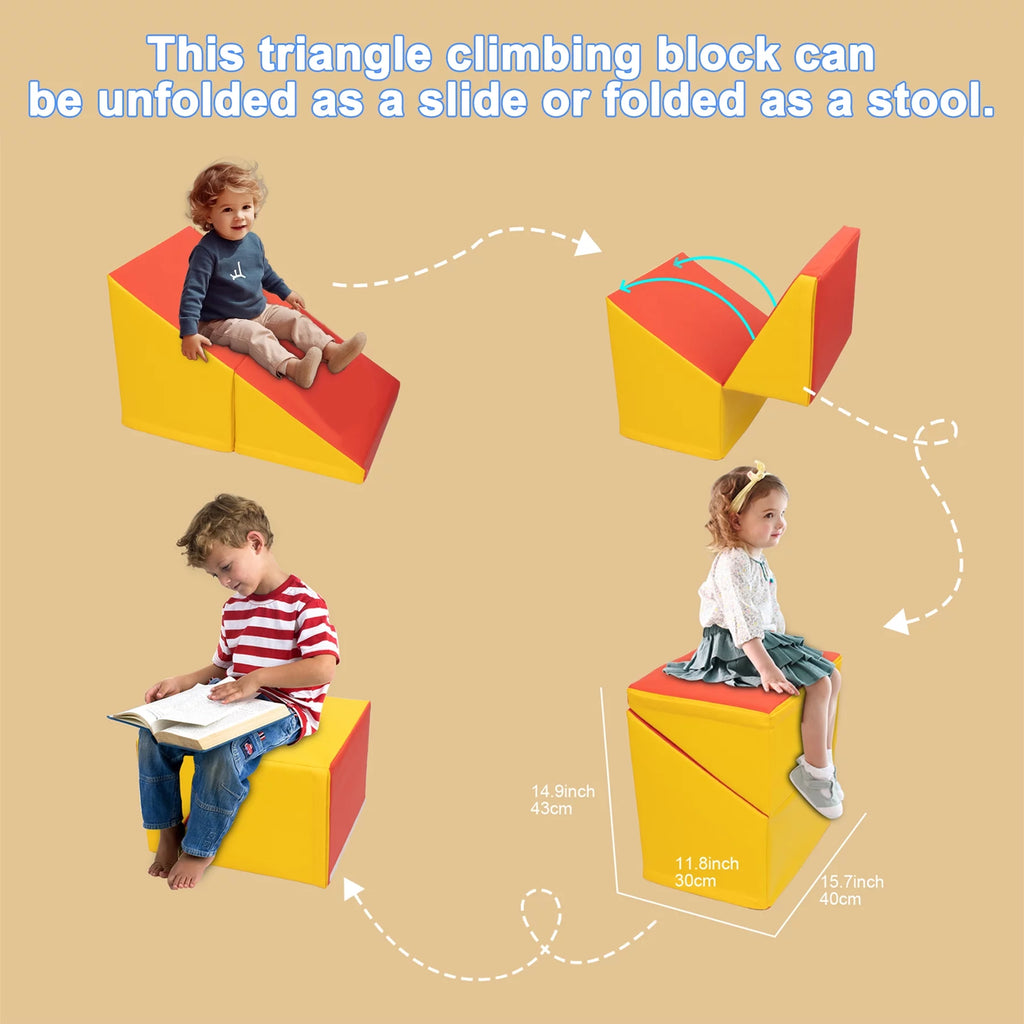 Lightweight Foam Climb and Crawl Playset 5 Piece Set X646921