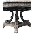 72 in. Grey Mahogany Wood Round Dining Table I3301