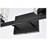 Black 4 Lights Bath Sconce with Clear Shade P951