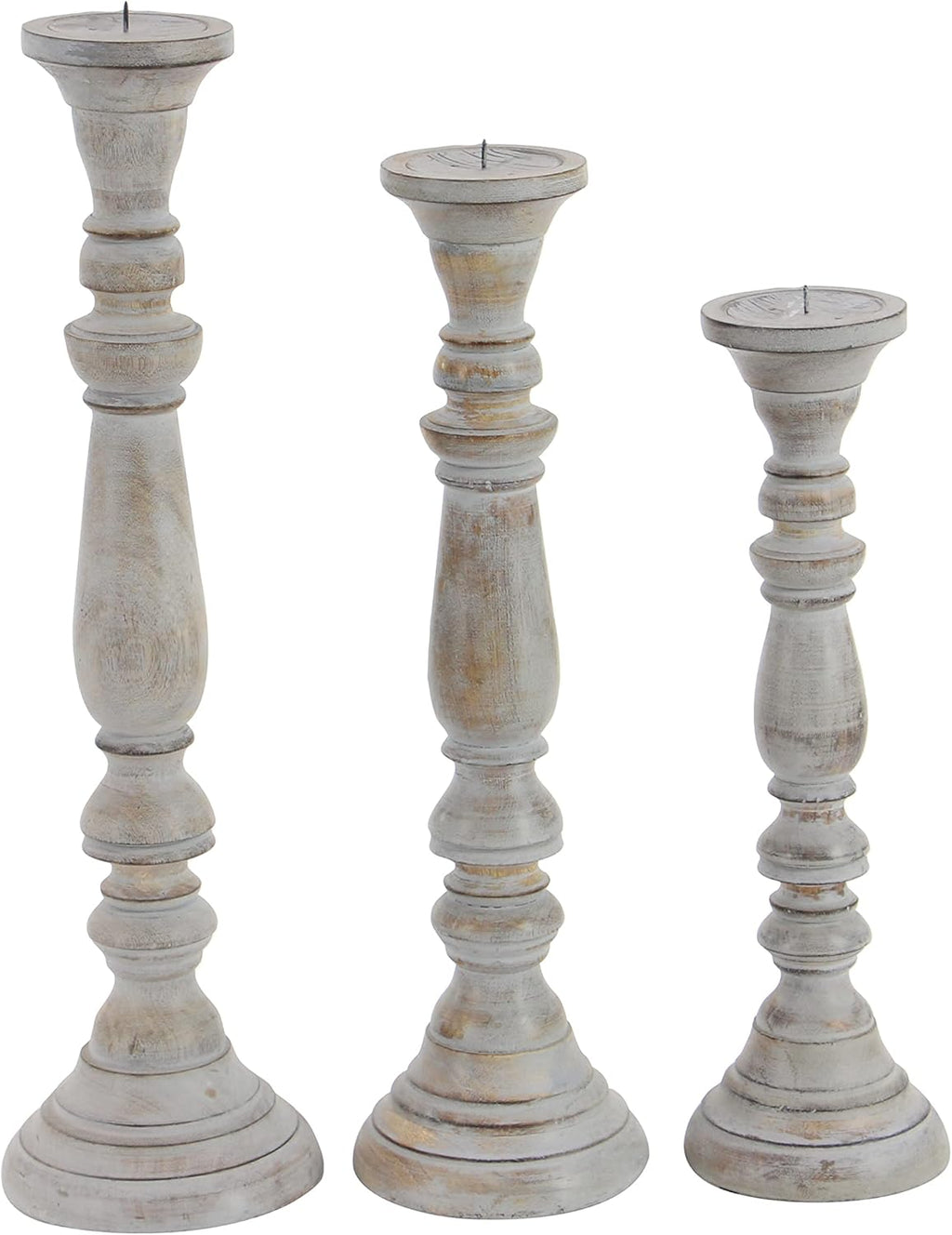 Wooden Candle Stand Set of 3 A93094