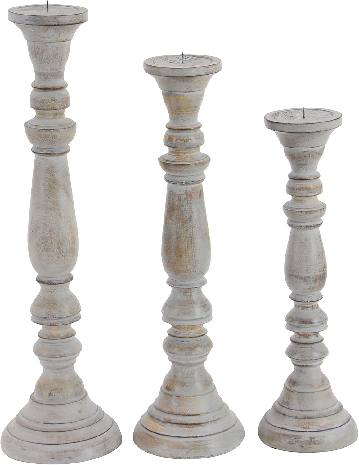 Wooden Candle Stand Set of 3 A93094