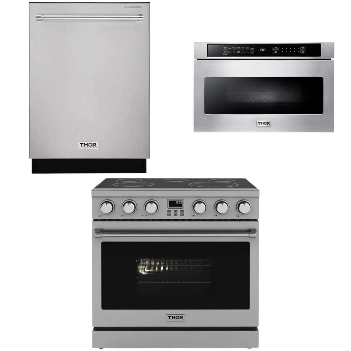 36 Electric Range, Dishwasher and Microwave L331740