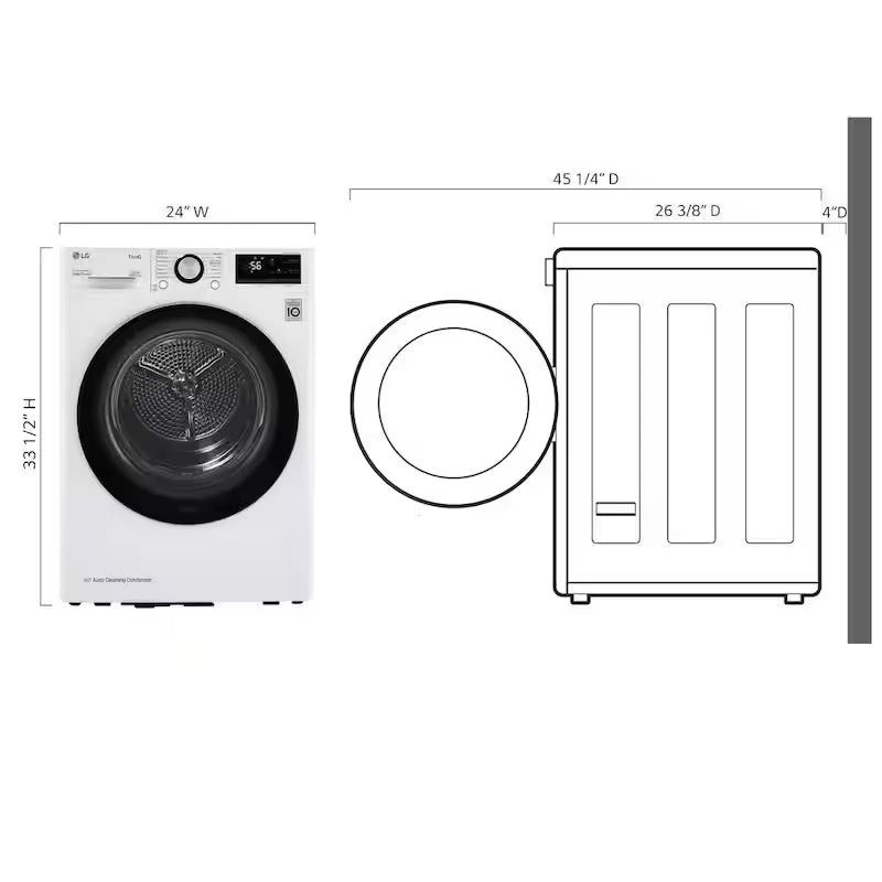 White 4.2 Cu. Ft. Ventless Stackable Compact Electric Dryer Z8820