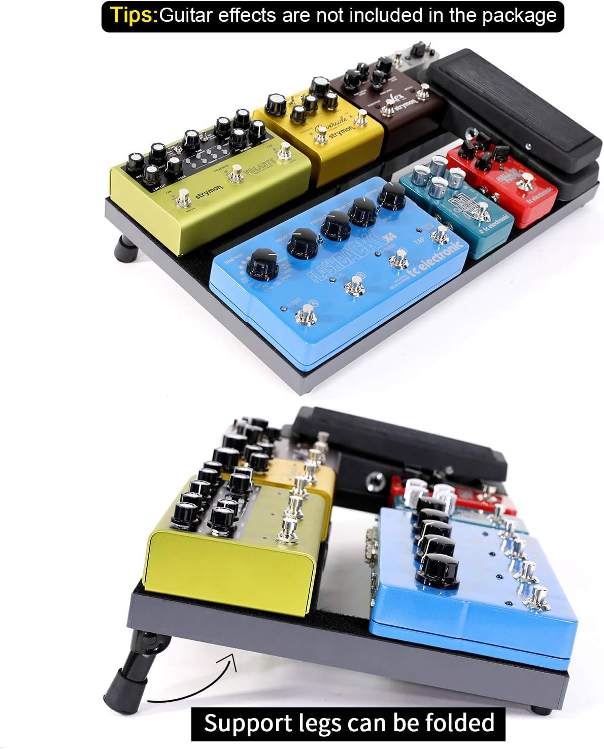Aluminum Alloy Guitar Pedal Board with Carry Case O93221