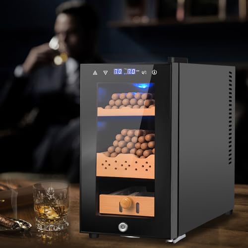 Electric Cigar Humidor 25L 200 Counts Thermostatic Cooler Cabinet F315757