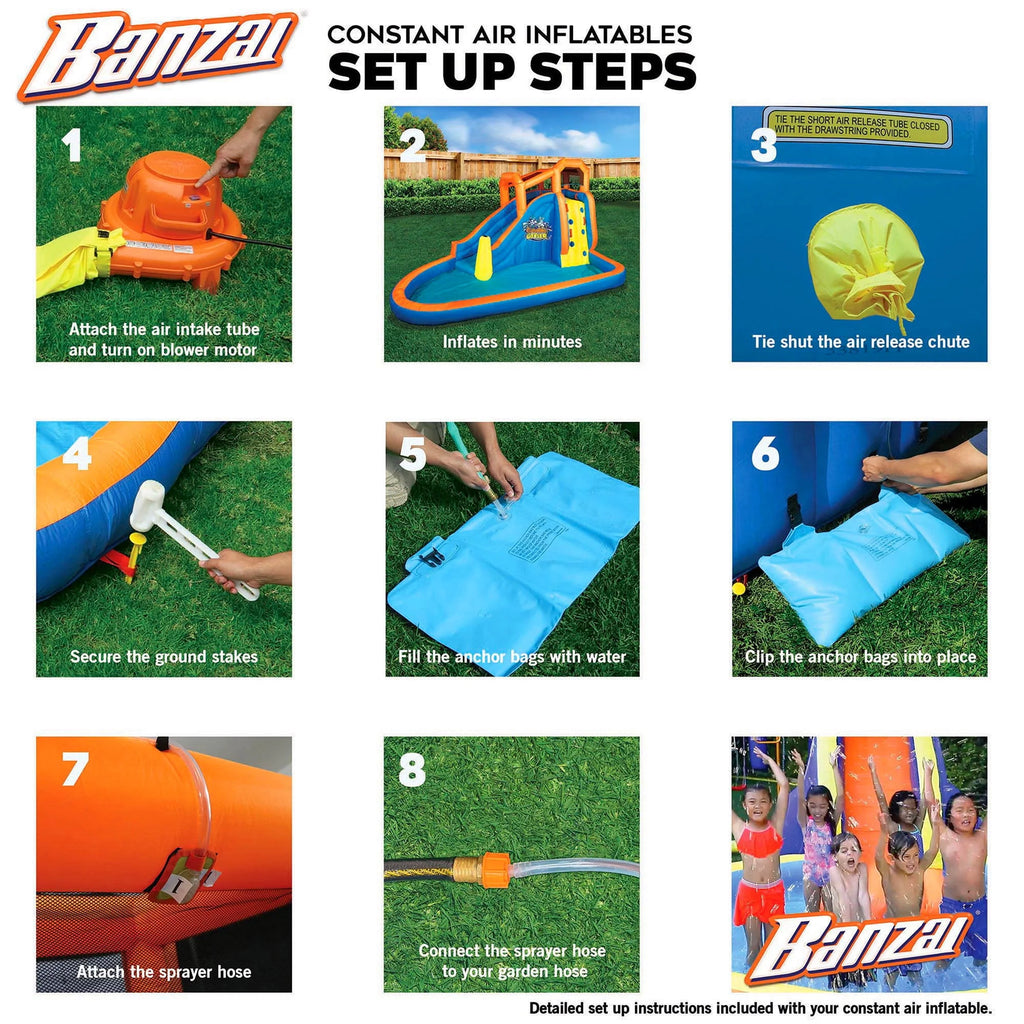 Inflatable Outdoor Backyard Water Slide Splash Toy D528351