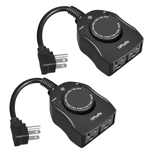 Outdoor Light Sensor Timer, 2 Grounded Outlets, 15A 1/2HP G45439